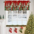 thumbnail image 4 of Valances for Windows Christmas Tree Rod Pocket Cafe Window Treatments Valance Curtains for Kitchen Bathroom Laundry Basement Windows 60"x18", 4 of 7
