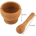 thumbnail image 4 of Plastic Mortar And Pestle Set - Manual Spice Grinder, Granite Simulation Bowl - Kitchen Kit (Wood Grain Color), 4 of 17