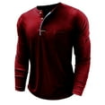 thumbnail image 4 of Mgmyaa Mens Casual Fashion Solid Color Breathable Long Sleeve Round Collar Button Pocket Top, 4 of 5