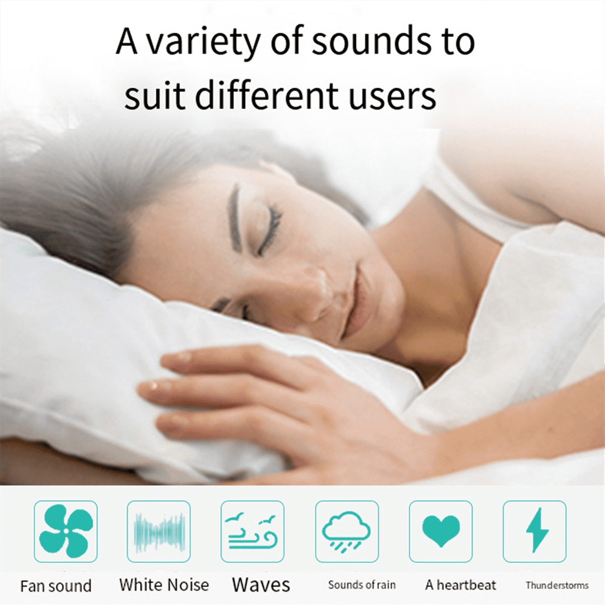 White Noise Machine for Babies & Adults 30 Soothing Sounds Night Light Portable Sleep Sound Machine for Improved Rest,1 x White Noise Machine,White