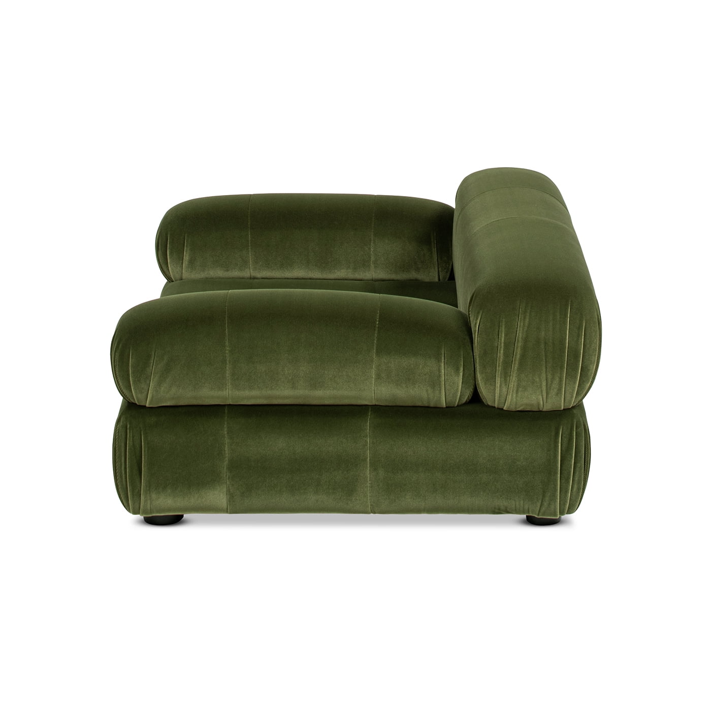 Marcel 36" Upholstered Modern Small to Medium Pet Bed, Dog or Cat, Olive Green Performance Velvet