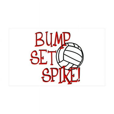 CafePress - Bump, Set, Spike Wall Decal - 35x21 Wall Decal