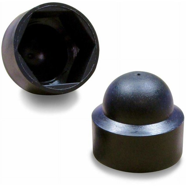 20 piezas Tapa protectora de tornillo de tuerca M10 17 mm llave NEGRA plástico FAH117,