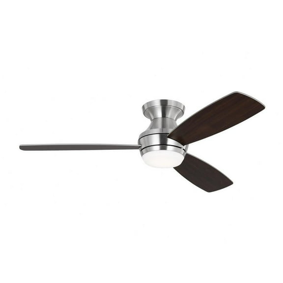 3 Blade Ceiling Fan with Light Kit in Modern Style-10.8 inches Tall and 52 inches Wide-Brushed Steel Finish Bailey Street Home 96-Bel-4828535