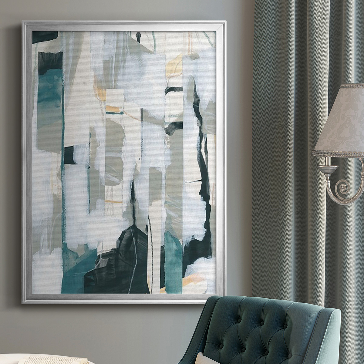 Sea Cavern Strata I Premium Framed Print, in Gold, Black, or Silver - Ready to Hang