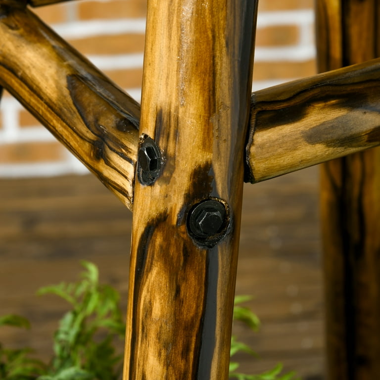 Outsunny Freestanding Windmill Weathervane with Bottom Shelf