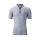 thumbnail image 2 of Camisas de Manga Corta de los Hombres Casual Color Sólido Stand Up Collar Cremallera Deportes Top, Manga Corta Tops de Verano para el Ejercicio, 2 of 6