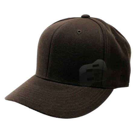 Enimay Baseball Hats Caps Curved Bill Solid Color No Logo (MANY COLORS/SIZES AVAILABLE) Brown 7 3/4