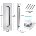 thumbnail image 2 of Malimali 7 Inch Large Recessed Finger Flush Pulls for Barn and Pocket Doors, Heavy Duty Sliding Closet Handle, Brushed Stainless Steel Rectangular Hardware (2 Pack), 2 of 8