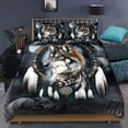 thumbnail image 4 of Juego de cama estampado con el atrapasueños de los indios americanos Wolf Mix, 4 of 4