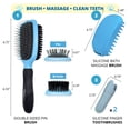 thumbnail image 5 of Double-Sided Pet Dog Cat Brush for Detangling Deshedding & Removing Small Mats plus Rubber Dog Bath Brush for Grooming, Shedding, Massage & Skin Care Brush - Best Pet Detangler Brushes, 5 of 7