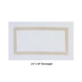 thumbnail image 4 of Better Trends 5 Piece Bathroom Rugs Set 100% Cotton Bath Rug Soft, Water Absorbent, Reversible, Machine Washable for Bathroom Decor Toilet Base Contour, Runner Mat Hotel Collection - White/Sand, 4 of 9