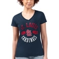 thumbnail image 4 of Women's G-III 4Her by Carl Banks Navy St. Louis Cardinals Super-Slim Fit Lightweight City Graphic V-Neck T-Shirt, 4 of 5