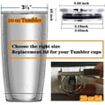 thumbnail image 3 of EcoNesxp 20 oz Style Trail Rambler Replacement Flip Lid for Stainless Steel Insulated Travel Mug, 3 of 5