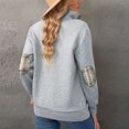thumbnail image 3 of Blusa De Mujer, Gris, Lavable A Máquina, Cuello De Solapa Con Botones, Sudadera De Mujer, Versátil Para Combinar Con Fibra De Poliéster Para El Hogar Y El Trabajo ANGGREK X gris, 3 of 7