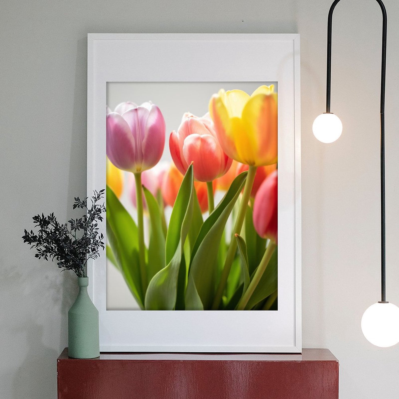 Diamond Art Kit for Adults, Spring Tulips Varied Colors Blooms Diamond Painting for Adults Beginners, 5D DIY Diamond Art Painting Kits, Colorful Diamond Painting Craft for Home Decor 12x16
