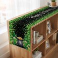 thumbnail image 6 of Table Runners 72 Inches Long Dress Scarves, St. Patrick's Day Farmhouse Kitchen Table Runner, Coffee Tablerunners, Spring Lucky Shamrocks Green Gnomes Black 14x72 Inch, 6 of 9