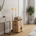 thumbnail image 5 of Folding Hand Truck with Telescoping Handle and Wheels, Portable Foldable Dolly Cart for Moving Boxes, Groceries, Camping, and Courier Delivery, 5 of 6