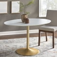 thumbnail image 3 of TMS Kenley Oval Dining Table, Gold/White, 3 of 7
