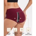 thumbnail image 3 of INNERSY Period Underwear for Women High Waisted Postpartum Maternity Briefs 3-Pack (M,Burgundy&Navy&Gray With Dark Lining), 3 of 8