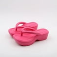 thumbnail image 5 of Slippers for Women,Platform Flip Flop With Arch Support Casual Comfortable Wedge Flip Flops Summer Beach Sandals Thong Slippers,Womens Slippers,Beige,7, 5 of 8