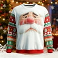 thumbnail image 2 of gcong Santa Christmas Sweaters for Men 2025 Funny Christmas Sweatshirts Crewneck 3D Printed Xmas Holiday Pullover Shirts for Couple, 2 of 4