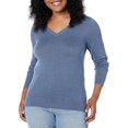 thumbnail image 1 of walmart Essentials Womens Lightweight V-Neck Sweater, 1 of 8