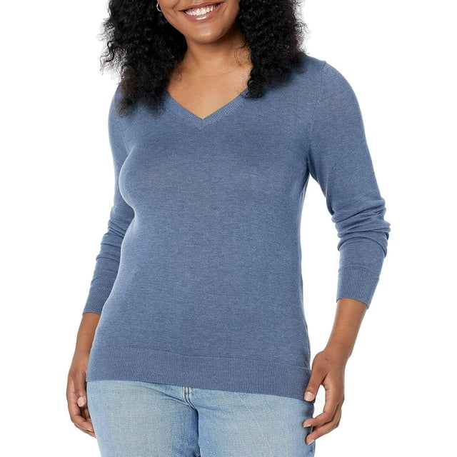 walmart Essentials Womens Lightweight V-Neck Sweater
