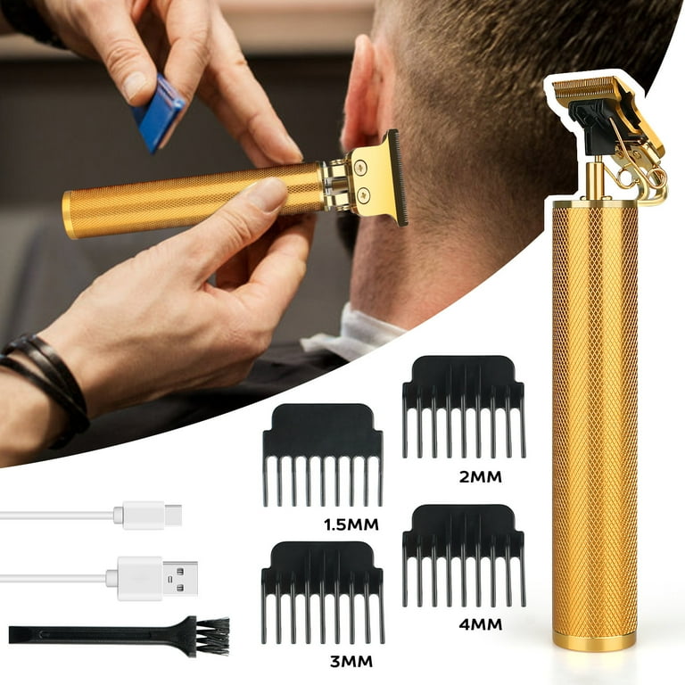Elegant Choise Hair Clippers for Men Cordless USB Rechargable Haircut Cutting Trimmers Gold