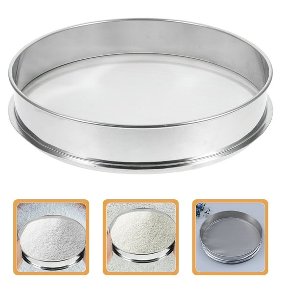 Milisten Handheld Manual Flour Sifter Baking Aid Stainless Steel Silver 1Set 5.9In