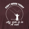 thumbnail image 3 of Wild Bobby, Can't Work Today My Arm Is In A Cast, Fishing, Men Premium Tri Blend Tee, Cardinal, Small, 3 of 5