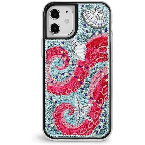 ZERO GRAVITY Jeweled Phone Case for iPhone 12 Mini - Embroidered Design - Drop Tested, 360 Protection