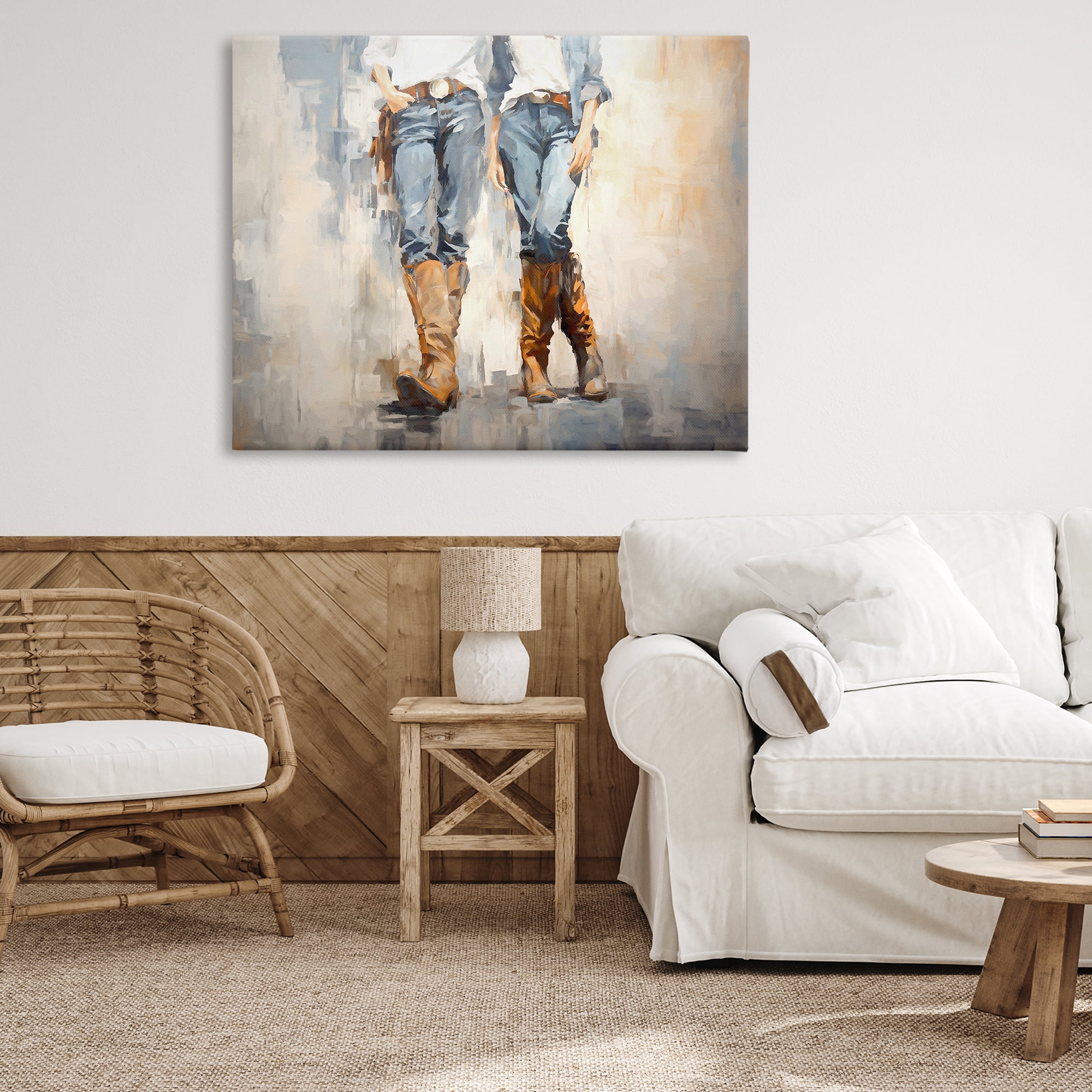 Stupell Industries Country Cowgirl Attitude Novelty Painting Gallery Wrapped Canvas Art Print Wall Art, 48 x 36
