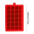 thumbnail image 3 of Molde de Silicona para Cubitos de Hielo Flexible 24 Antiadherente Cuadrado para Congelador (Rojo), 3 of 5