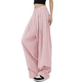 thumbnail image 4 of Lucakuins, pantalones de traje de pierna ancha para mujer, pantalones sueltos casuales elásticos de Color sólido para el trabajo, ropa de calle de oficina Lucakuins  moda, 4 of 9