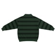 thumbnail image 4 of Ceisia Men's Vintage Waffle Knit Polo Sweater | Loose Drop-Shoulder Color Block Striped Long Sleeve Pullover Gifts, 4 of 5