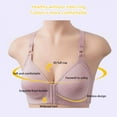 thumbnail image 3 of Comy 4Pack Women's Wirefree Soft Bralette Front Closure Push up Bras High Elastic 3D Gathering Underwear Adjustable Shoulder Straps, 3 of 8