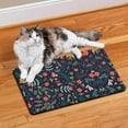 thumbnail image 2 of Pet Feeding Mat Featuring Vintage Floral Print, Absorbent Waterproof Non-Slip Dog Food Mat Easy Clean, 2 of 7