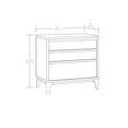 thumbnail image 4 of Better Homes & Gardens Greyson 3-Drawer Nightstand with USB, Acorn Finish, 4 of 9