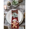 thumbnail image 2 of Gingerbread Christmas Cloth Napkins Set of 4 Reusable Dinner Napkins, Xmas Balls Branches Red Buffalo Plaid Cocktail Napkin Washable Table Napkins for Wedding/Holiday Party/Baby Shower 20"x20", 2 of 7