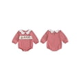 thumbnail image 2 of BemeyourBBs Baby Girl Christmas Romper Loose Striped Embroidered Infant Jumpsuit, 2 of 8