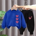 thumbnail image 2 of Toddler Girls 2 Piece Outfits Raglan Sleeve Sweatshirt and Sweatpants Tracksuits Sets 0-13Y,4-5 Years,E, 2 of 4