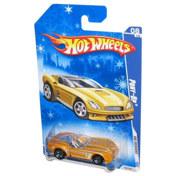 Hot Wheels HW Designs '09 08/10 Yellow Pony-Up Toy Car 104/190 - (Snowflake Card)
