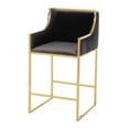 thumbnail image 1 of Take Me Home Modern Luxurious Black Velvet Counter Stool for Dining Area, 1 of 3