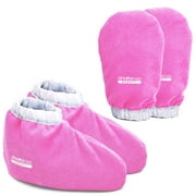 New Road Beauty Paraffin Wax Treatment Glove and Bootie Set - Pink