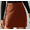 Y-Brown3658, variant on FEIFLY Women Leather High Waisted Mini Skirts Pu Split Bodycon Shorts Skirts With Slit Solid Color Stylish Female Skirts