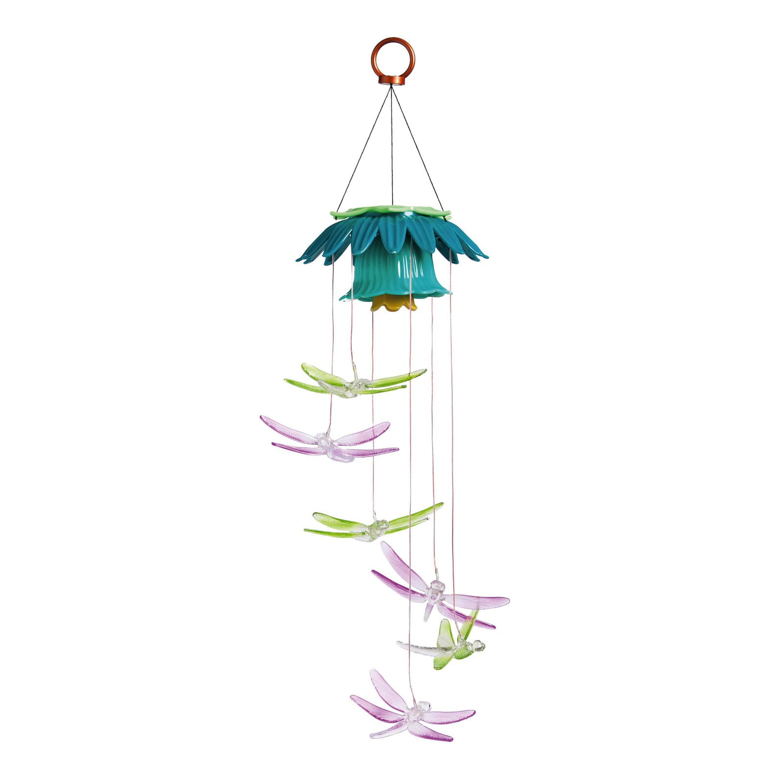 Evergreen Enterprises 25.5 in. Flower Top Color-Changing Dragonflies ...