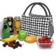 thumbnail image 3 of Fotbe Black Tartan Plaid Bolsa Térmica Portátil con Estampado, Bolsa de Entrega de Alimentos Aislada, Bolsa Reutilizable de Gran Capacidad para Comidas y Supermercado, 3 of 6