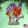 thumbnail image 2 of Designocracy Set of 2 American Freedom Celebration Wooden Christmas Ornaments 5.5", 2 of 5