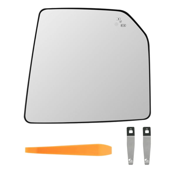 maXpeedingrods Driver Side Power Heated Mirror Glass Replacement for Ford F150 2015-2021, with Blind Spot Detection FL3Z17K707AH, View Side Mirror Glass with Rear Holder